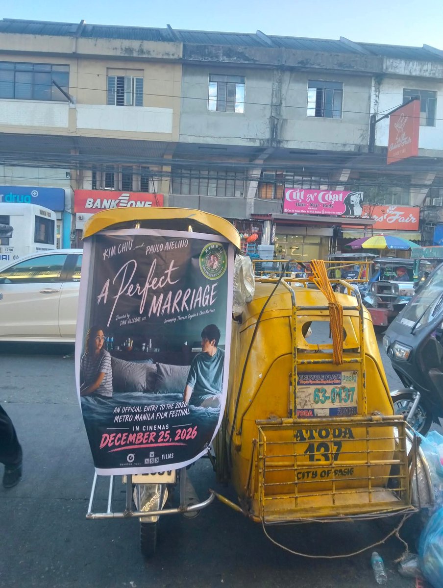 EmieV35977's tweet photo. Another KPGHU Promo Banner Pinag buhatan Pasig City
A Perfect Marriage
DECEMBER 25 2026 in CINEMAs
#APerfectMarriageMMFF
#MMFF2026
#QuantumFilms
#WASDFilms
#PauloAvelino
#KimChiu https://t.co/qow190Uwzk