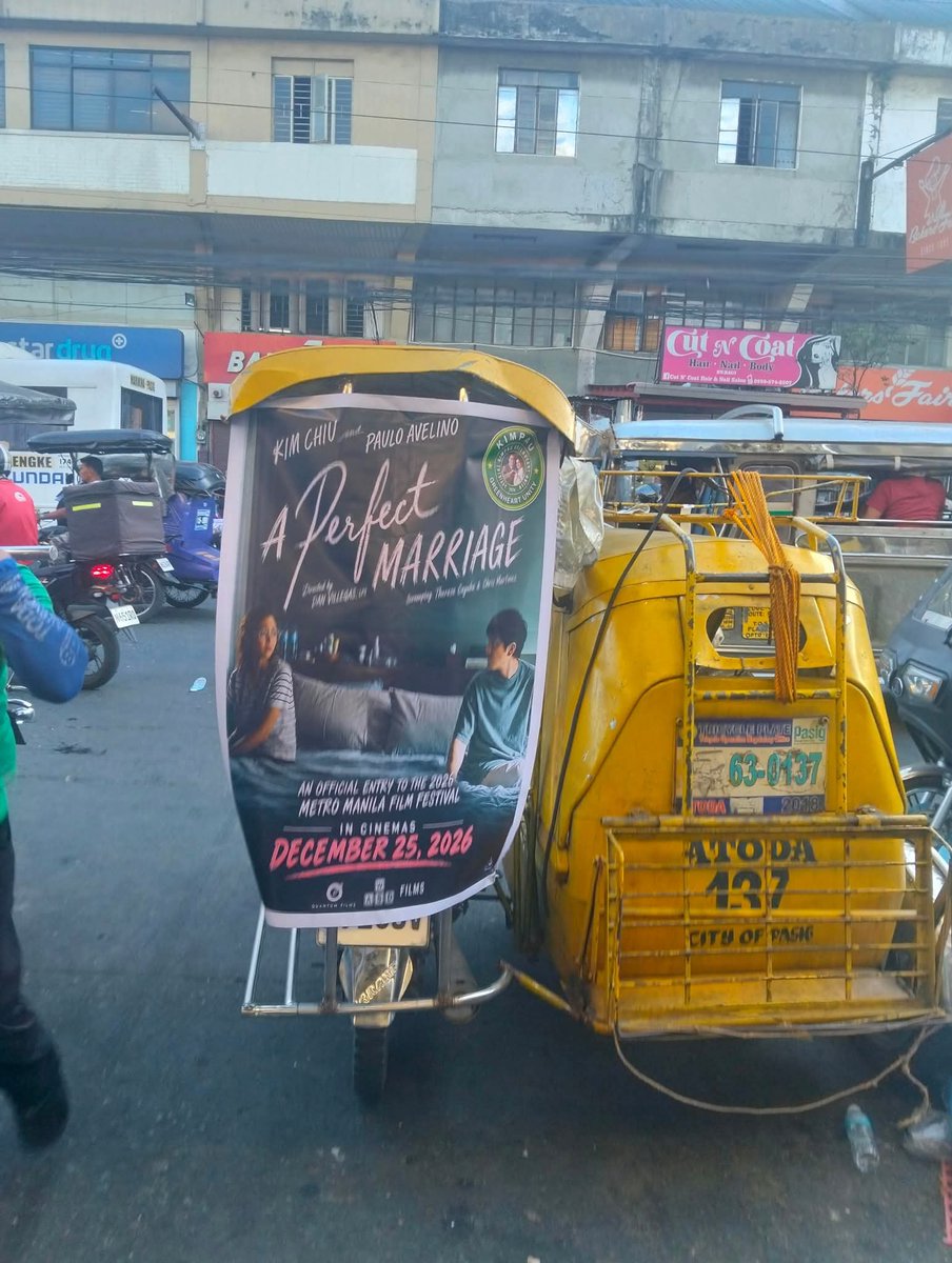 EmieV35977's tweet photo. Another KPGHU Promo Banner Pinag buhatan Pasig City
A Perfect Marriage
DECEMBER 25 2026 in CINEMAs
#APerfectMarriageMMFF
#MMFF2026
#QuantumFilms
#WASDFilms
#PauloAvelino
#KimChiu https://t.co/qow190Uwzk
