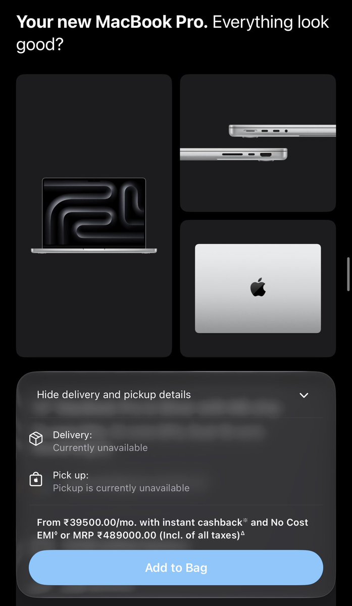 jaydenstech's tweet photo. A maxed out M6 14inch MacBook Pro costs just under $5,200 🫪 https://t.co/oW3wBX7TY4