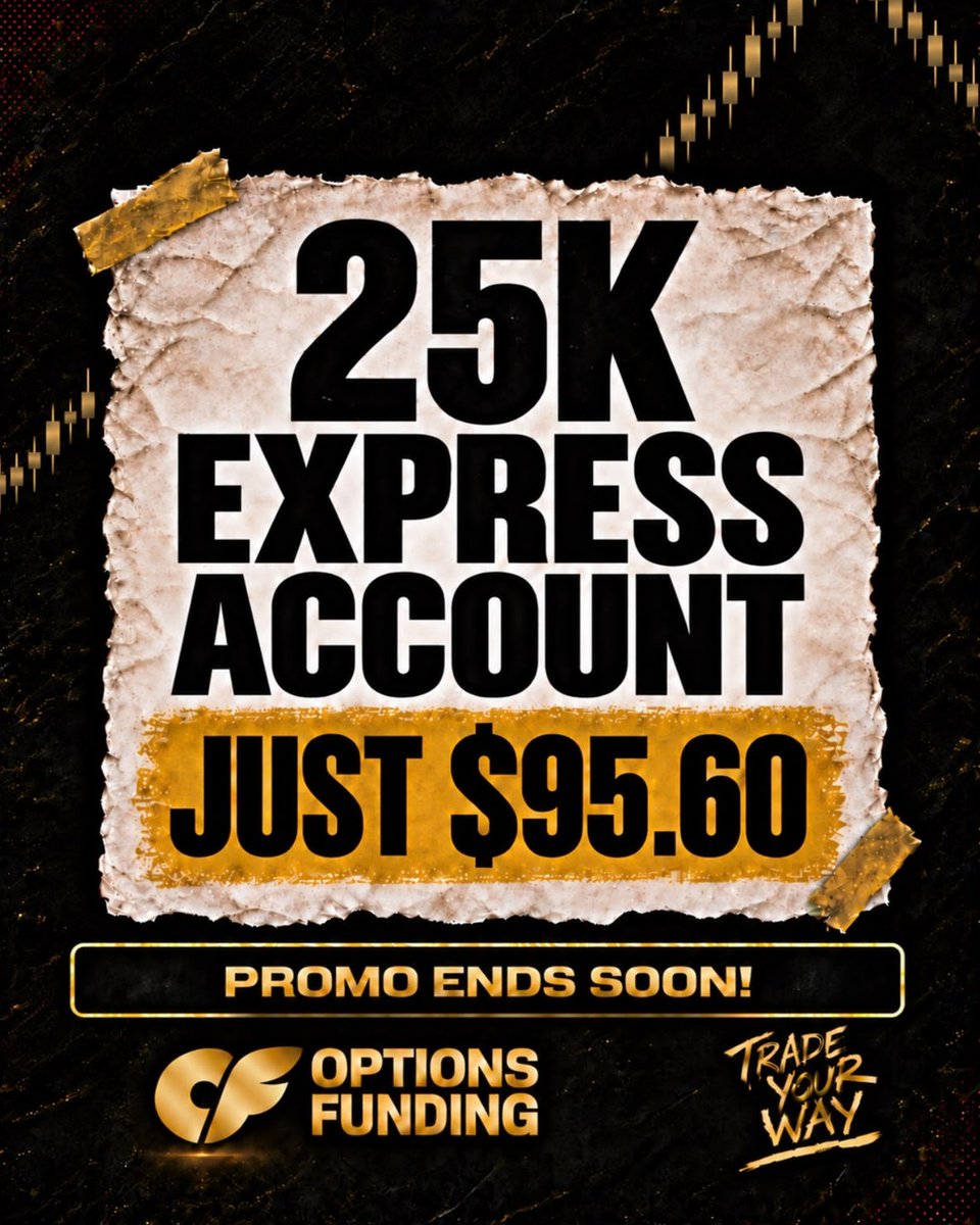 OptionsFunding_'s tweet photo. $95.60 GETS YOU A $25,000 ACCOUNT

THAT'S OUR MONEY
NOT YOURS

PROMO ENDS SOON