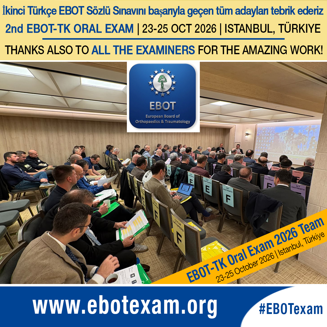 EFORTnet's tweet photo. 2nd #EBOT-TK Oral Exam in Istanbul! πΉπ· 200+ candidates!
β
#EBOT cohort 60% pass rate β
#TOTEK cohort 43% pass rate
200+ people involved, incl.60 examiners! Congratulations to the newest #FEBOT Fellows
π https://t.co/0hpEv2wi30
#Orthopaedics #Traumatology #EFORT #TOTBID https://t.co/EjDP621z9o