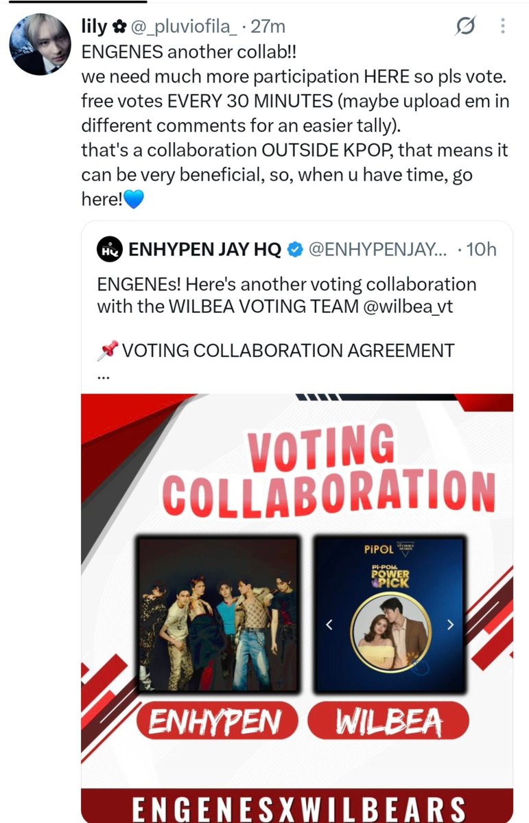 _pluviofila_'s tweet photo. 3000 proofs in less than 12h but enhypen fans are bots😂😂😂😂
anyway, engenes please go see this collab as well!
@ENHYPENJAYHQ https://t.co/gFAwViNWHL