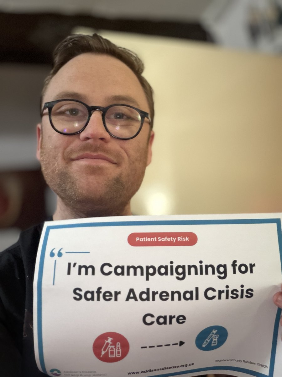 AddisonsUK's tweet photo. Have you written to your MP about #SaferAdrenalCrisisCare? Thank you!

Now show the faces behind our campaign. Print our pledge poster, snap a photo holding it, submit it &amp; tag us!

✏️ Write. 📸 Share. 🚨 Make change happen.

Get involved➡️ https://t.co/yQLkjVctrg https://t.co/w443Q8uYZp