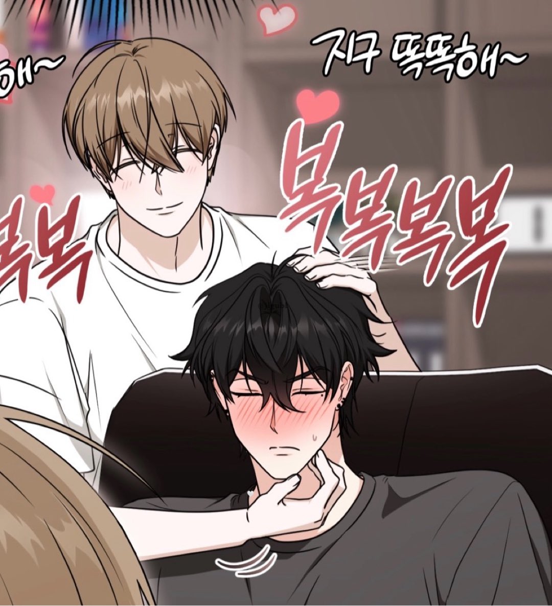 jigubl's tweet photo. virtual strangers days are back!! 
yeowoon being all clingy with jigu is everything to meee ahjdks 😭💗 ‘my jigu is so smart~’ https://t.co/Qg3P7SkmGR
