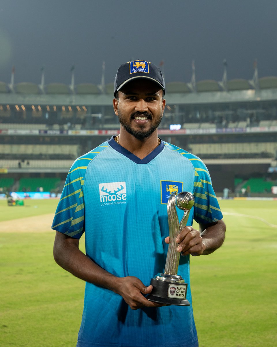 TheRealPCB's tweet photo. Dilshan Madushanka is player of the match for his fifer 🏏

#PAKvSL | #CricketKaJashan https://t.co/bQ7DtKXWHv