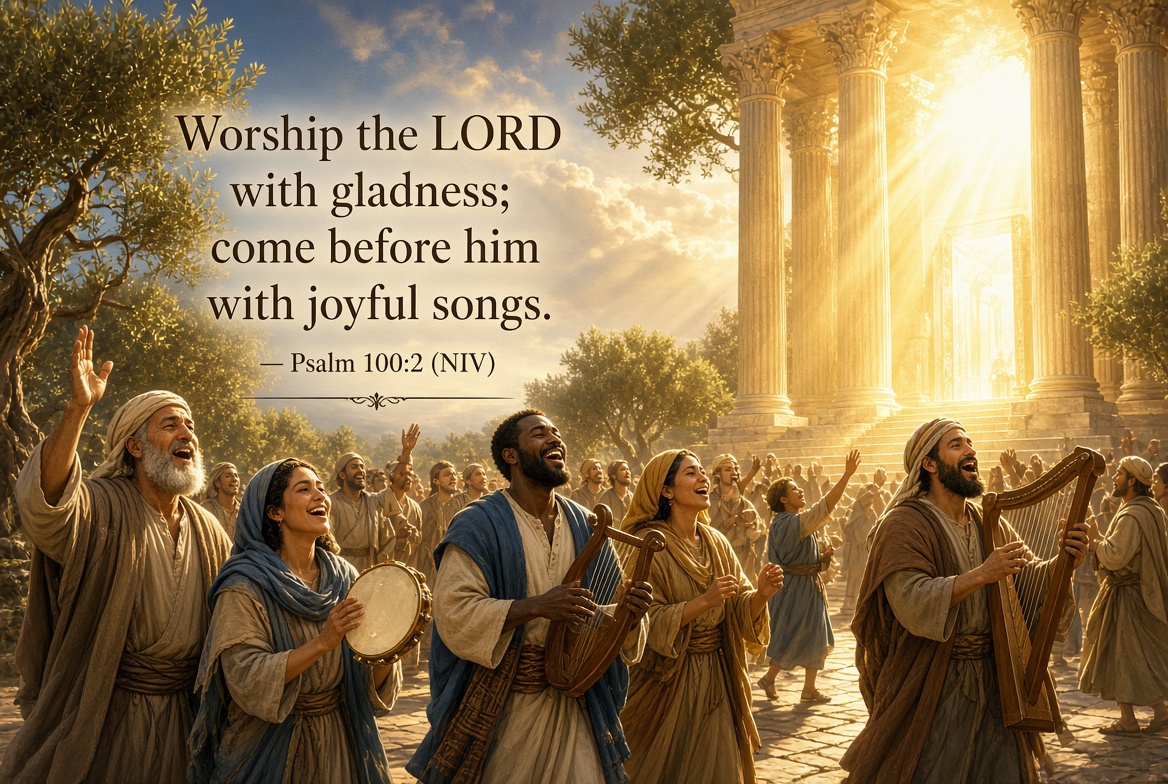 timfritschel's tweet photo. “Worship the Lord with gladness; come before him with joyful songs.” Psalm 100:2 NIV
#WednesdayWisdom #VerseOfTheDay #Scriptures #Bible https://t.co/tju2cncR3u