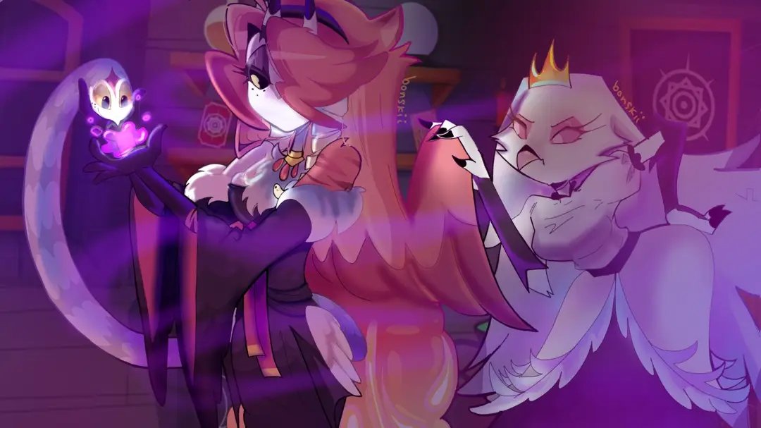 H33NBY's tweet photo. Posting here all the beautiful gifts/art trades I have with my ship so far
(Yeah I have nothing to post for now but hushhhhh😶) 
#StellaHelluvaBoss #ocxcannon #yumeship #HelluvaBoss #hellaverseoc #gifts #art https://t.co/k9oCpiDu4S