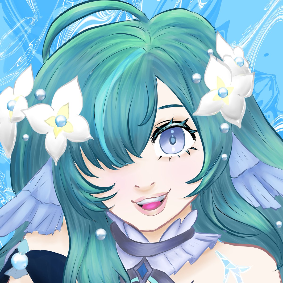 Yaruso_chan's tweet photo. Vodyanitsa 
#Genshinlmpact #Vodyanitsa #fanart https://t.co/I9R1UCq7UR