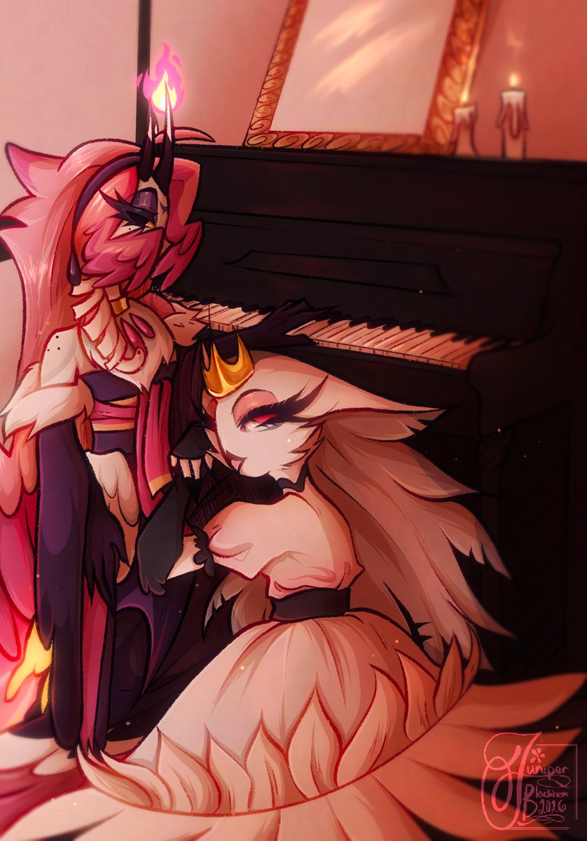 H33NBY's tweet photo. Posting here all the beautiful gifts/art trades I have with my ship so far
(Yeah I have nothing to post for now but hushhhhh😶) 
#StellaHelluvaBoss #ocxcannon #yumeship #HelluvaBoss #hellaverseoc #gifts #art https://t.co/k9oCpiDu4S