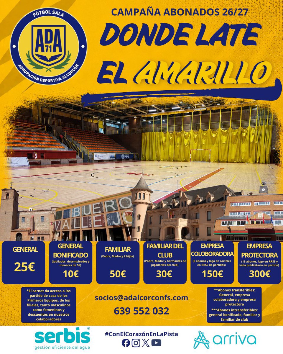 ADAlcorconFS's tweet photo. ⚔️ DÍA DE COPA 🏆

Os esperamos a todos a las 21:00 en Los Cantos para animar al #PrimerEquipo en la primera ronda de Copa del Rey 💛

Aprovecha y hazte socio de la #FamiliaAmarilla para no perderte ningún partido de la temporada https://t.co/2Ezdrqa9Cx