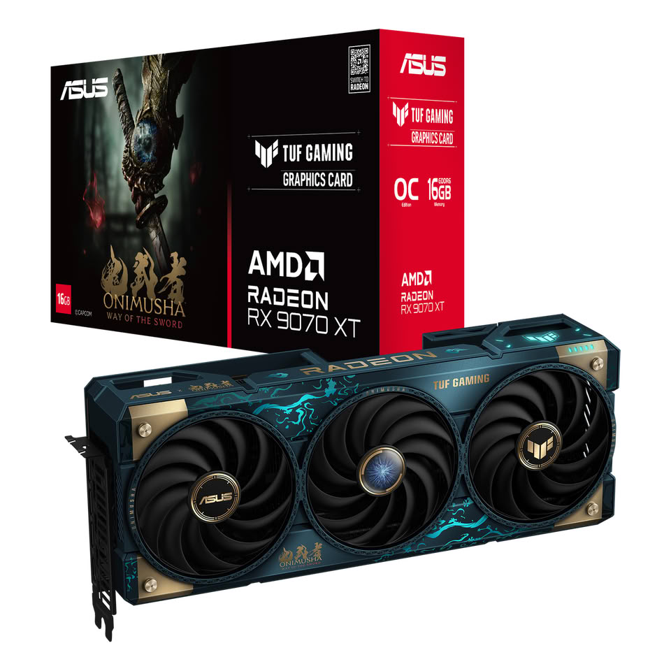 TechPowerUp's tweet photo. [PR] ASUS Announces TUF Gaming Radeon RX 9070 XT Onimusha Special Edition https://t.co/CWGoWfZGW4 https://t.co/hvDHrYuG0T