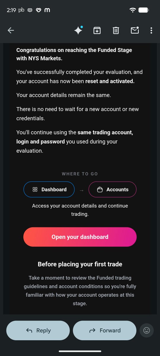 Prop_Trader_OG's tweet photo. After a lot of struggle, finally made it! 🏆

Just cleared the evaluation on my $50K Flash Account with @NYSMarkets @pakothawani and I paid the activation fee. Now officially moving to the FUNDED stage! 🚀

This journey tested my patience, discipline, and risk management more than I expected. Definitely wasn't easy, but we got there. 📈

I've heard a lot of good things about NYS, and now it's time to experience the funded stage firsthand.

The real journey starts now. 👀

I'll be sharing my honest experience along the way — from trading conditions to payouts and everything in between.

Let's see how this journey unfolds. Hoping for a great long-term partnership! 🤝

One step at a time. One payout at a time. 💰

@NYSMarkets @pakothawani
@JeniferGomezNYS

#NYSMarkets #FundedTrader #TradingJourney