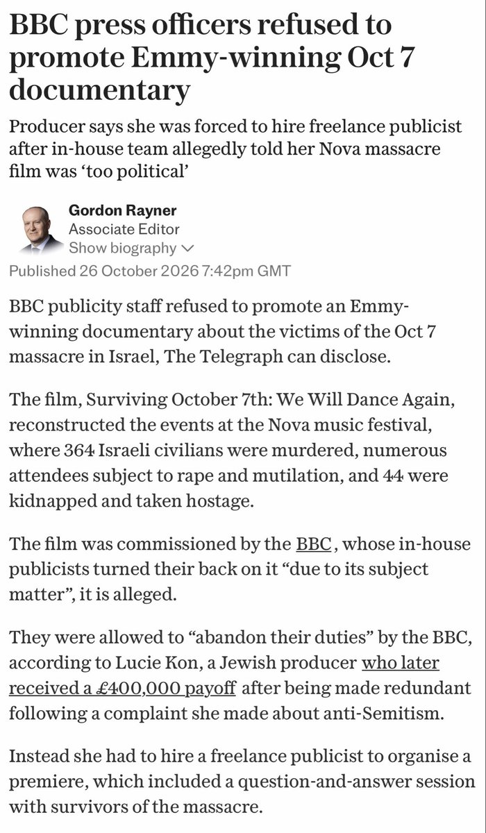 JohnPerry's tweet photo. Another example of BBC bias and antisemitism, and a further reason the public should not be compelled to fund the BBC; it should instead be funded by subscription. https://t.co/CxT3d9N566