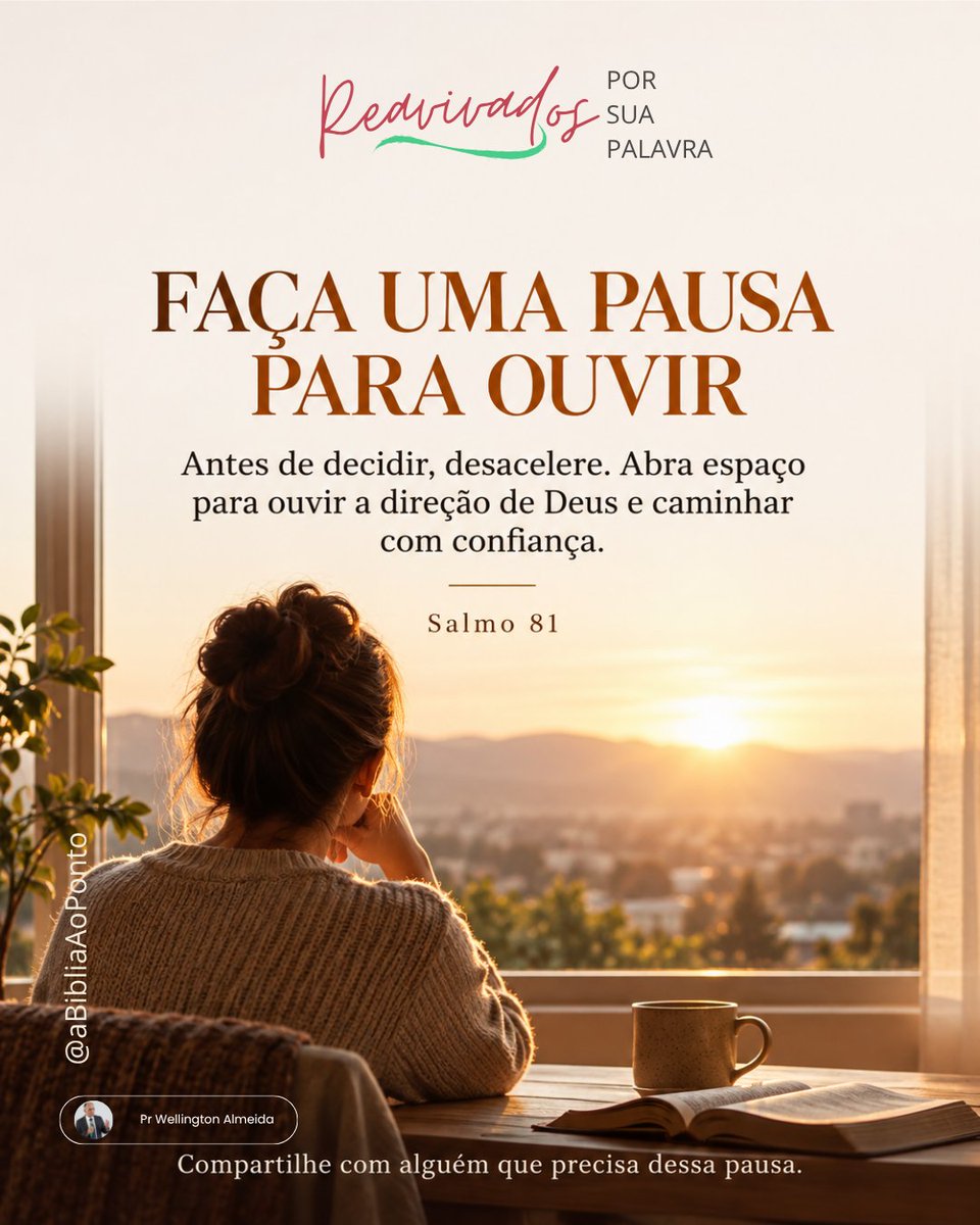 prwalmeida's tweet photo. #Reavivados por Sua Palavra
#Salmo81
#aBibliaAoPonto
O Salmo 81 relembra os cuidados de Deus e convida seu povo a ouvir sua voz. No cotidiano, essa mensagem nos chama a reservar um momento para a oração e a leitura da Palavra, especialmente antes de tomar decisões. https://t.co/DZYPrJF0pe