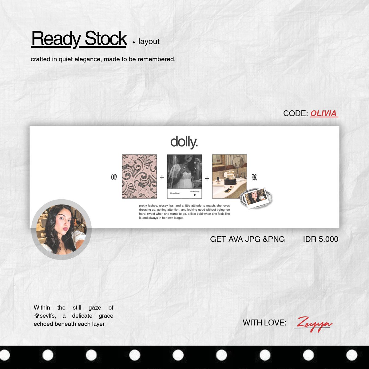sevlfs's tweet photo. haloo! Help repost/rt? thank youu!🤍     

aku kembali lagi membawa  layout ready stock western muses (sadie, sabrina, olivia, and barbara) yang siap dibawa pulang melalui dm/tele aku sekarang! price 6k/each dan payment by QRIS yaa^^      

#bealanja https://t.co/fjWw2C2NbQ