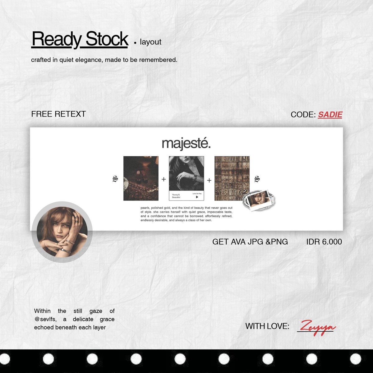 sevlfs's tweet photo. haloo! Help repost/rt? thank youu!🤍     

aku kembali lagi membawa  layout ready stock western muses (sadie, sabrina, olivia, and barbara) yang siap dibawa pulang melalui dm/tele aku sekarang! price 6k/each dan payment by QRIS yaa^^      

#bealanja https://t.co/fjWw2C2NbQ