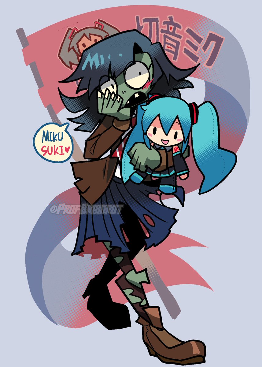 Profbrainrot's tweet photo. Miku Flag Zombie #pvz #hatsunemiku https://t.co/nWCnLcnvWG