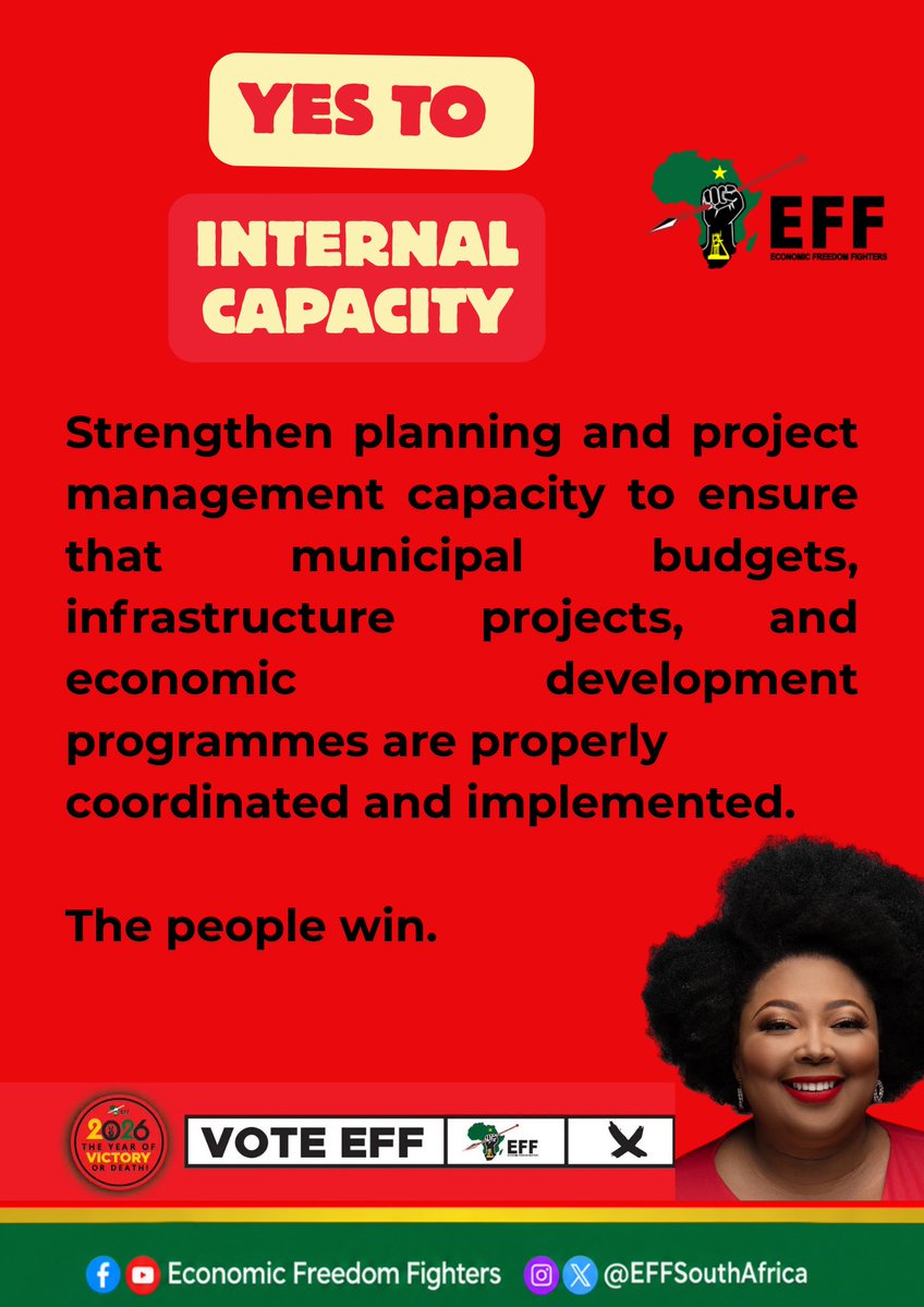 drtlaleng's tweet photo. Yes to internal capacity. #VoteEFF ❤️💚🖤 https://t.co/RNLXWrLaTL