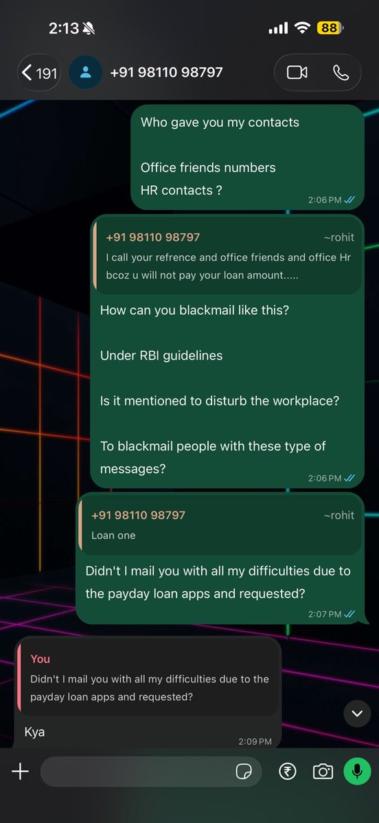 banpaydayLoans2's tweet photo. New day and same harrasement
Now with the LOANONE

Look at the fearlessness and audacity to claim they looted my data

When will all this stop?
After losing how many more lives?
@PMOIndia
@RBI
@FinMinIndia
@CVAnandIPS
@dgpapofficial
@TelanganaDGP
#LoanAppAtyachar
#BanPaydayLoans https://t.co/znXe40vDP3