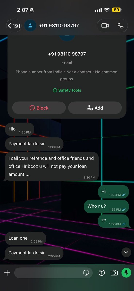 banpaydayLoans2's tweet photo. New day and same harrasement
Now with the LOANONE

Look at the fearlessness and audacity to claim they looted my data

When will all this stop?
After losing how many more lives?
@PMOIndia
@RBI
@FinMinIndia
@CVAnandIPS
@dgpapofficial
@TelanganaDGP
#LoanAppAtyachar
#BanPaydayLoans https://t.co/znXe40vDP3
