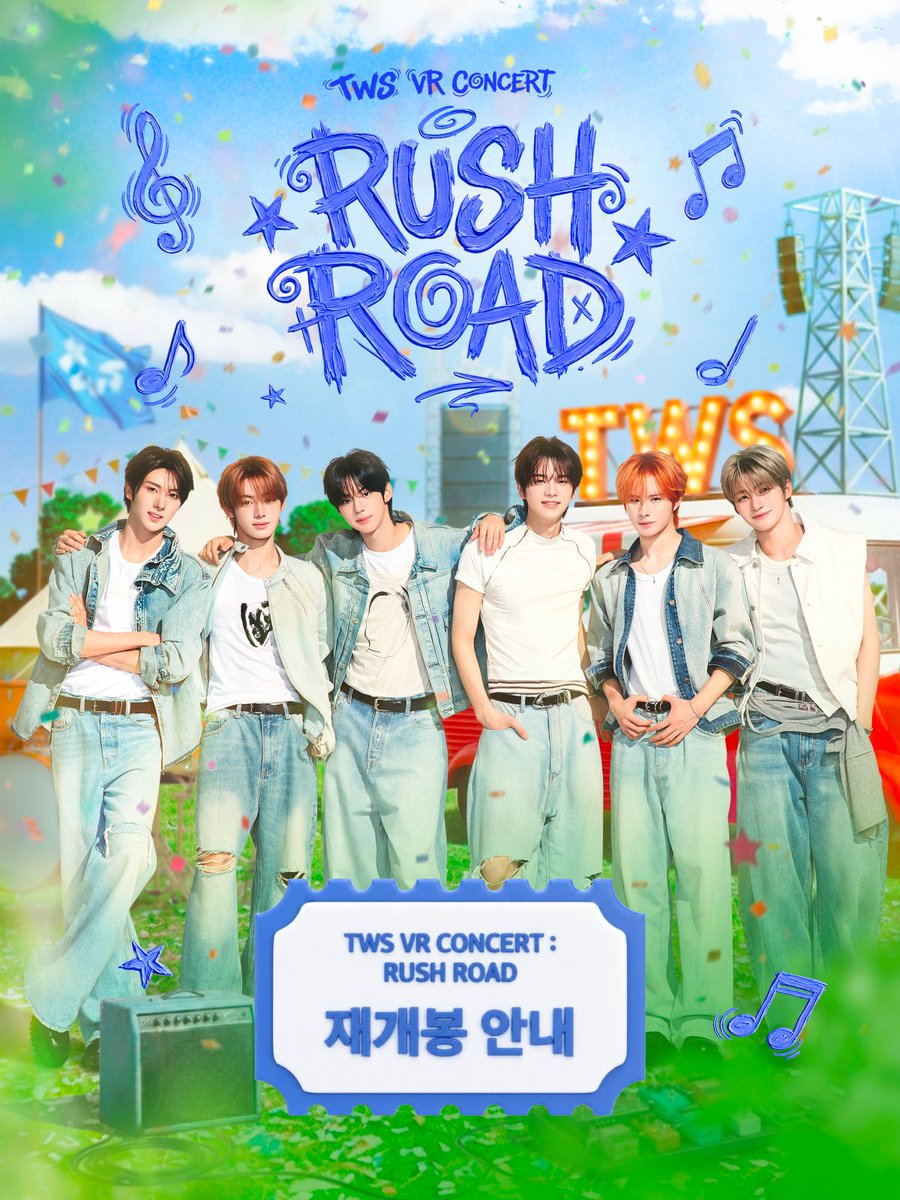 AMAZE_KR's tweet photo. <TWS VR CONCERT : RUSH ROAD> 

👥👥👥: (재....개...봉....재...개봉...)

많은 분들의 뜨거운 사랑에 힘입어
다시 돌아온 #러쉬로드 🥳

이번에는 #VR콘서트 최초‼️ 
4D를 더해 한층 더 짜릿해진 
TWS 페스티벌을 만나보세요💙

📍메가박스 코엑스 
🗓️2026.10.29(목) 14:00 예매 오픈 
🗓️2026.11.13(금) 재개봉
🔗https://t.co/V7YpvLjxX3

#TWS #투어스 #RUSH_ROAD 
#TWS_VRConcert #브이알콘서트