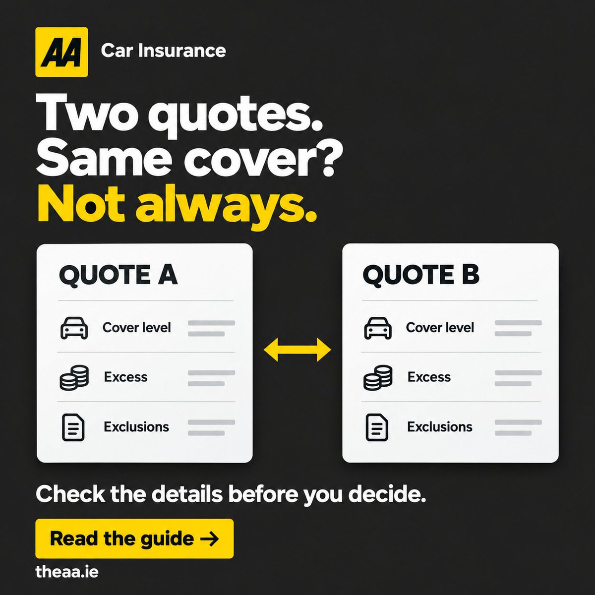 aaroadwatch's tweet photo. Comparing car insurance? Look beyond the premium. Our guide explains the checks that make a fair comparison:
https://t.co/b0HT5NBMsq https://t.co/3ch6msjwsi