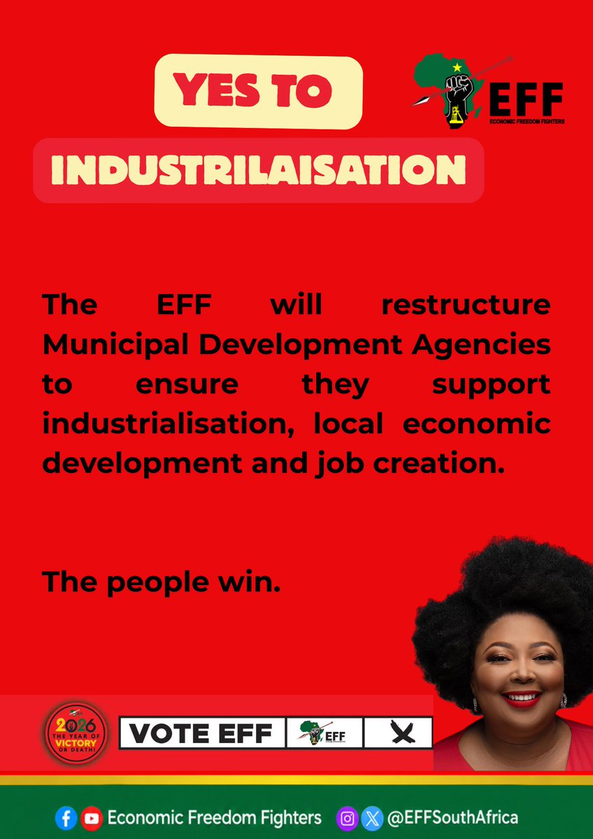 drtlaleng's tweet photo. Yes to industrial development. 
#VoteEFF ❤️💚🖤 https://t.co/6vvTdSdm0e
