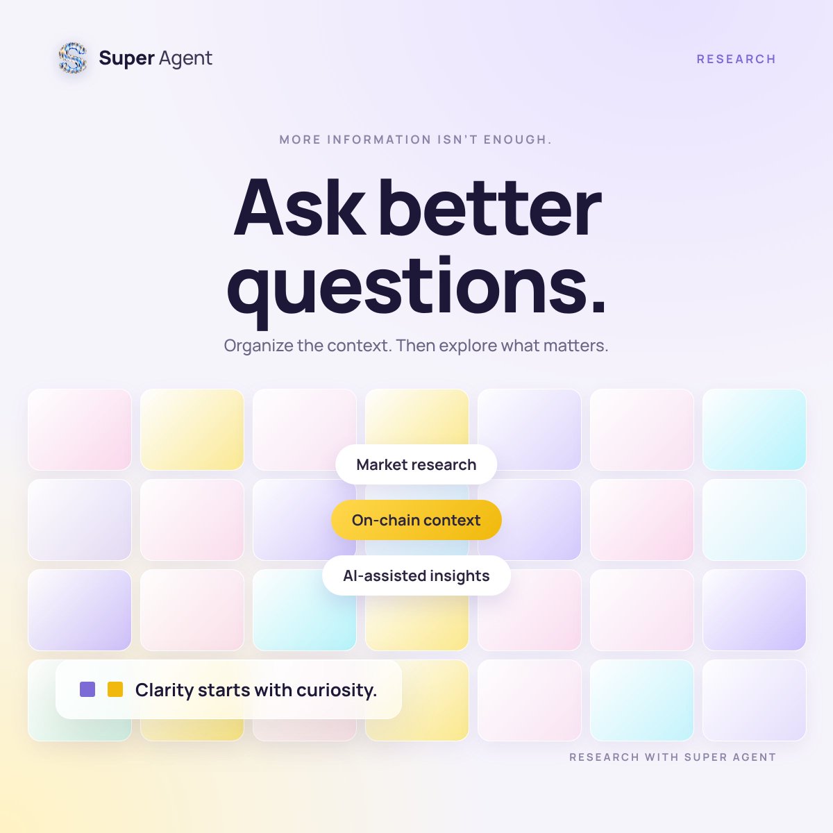 SuperAgent_SAI's tweet photo. ❓ 𝑴𝒐𝒓𝒆 𝒊𝒏𝒇𝒐𝒓𝒎𝒂𝒕𝒊𝒐𝒏 𝒊𝒔 𝒏𝒐𝒕 𝒆𝒏𝒐𝒖𝒈𝒉.

Ask better questions. Organize the context. Explore what matters 🔎

Super Agent brings market research and AI-assisted insights together 💡

#SuperAgent #AI https://t.co/kzCTZXgezM