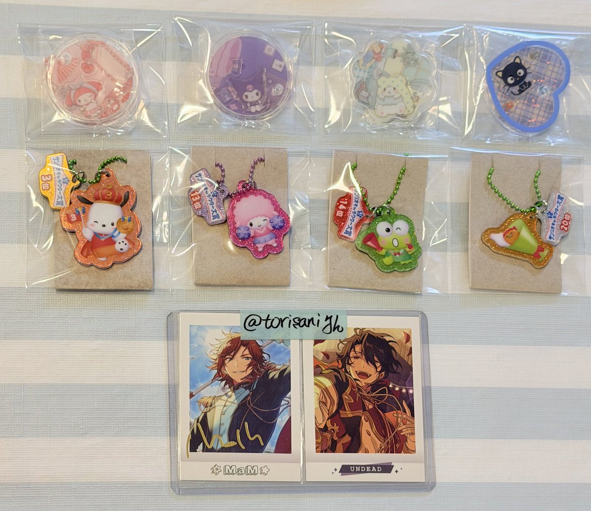 torisanai's tweet photo. 【交換】サンリオ チャーム きゃらシャカ キャラクター大賞
【譲】ポチャッコ マイメロ クロミ けろけろけろっぴ ぐでたま マイスウィートピアノ まるもふびより チョコキャット
【求】シナモンロール>ポムポムプリン
まとめて交換頂ける方は2:1も相談可能です！
※郵送優先、手渡しは川口駅可 https://t.co/gsnBTMg043