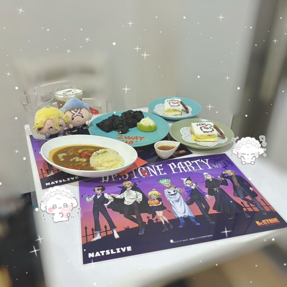 Koukaikarasu's tweet photo. ドクストハロウィンカフェ
に行ってきた(ˆ꜆ . ̫ . ).ᐟ.ᐟ

めっちゃ衆愚できて最高だった˖ ࣪⊹

#NATSLIVE #DrSTONE #ドクターストーン #DrSTONEPARTY https://t.co/gWdJtvqkuf