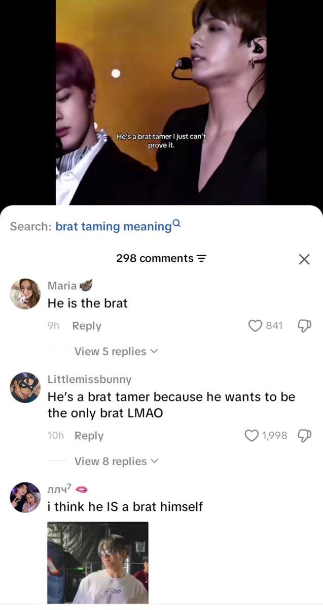GOLDENBABYKOO1's tweet photo. Believe me every single comment under this vedio says "Jungkook is the brat himself" 😭 We are winning. #bratkoo fandom we are WINNING 👄 https://t.co/sF1hEN7tnr