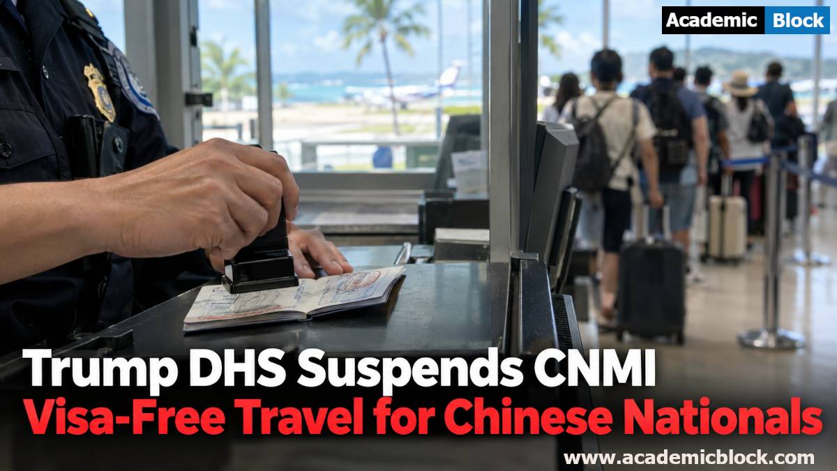 AcademicBlock_'s tweet photo. Trump Administration Halts Visa-Free Travel for Chinese Visitors

DHS suspends visa-free entry to Northern Mariana Islands from October 30, birth tourism and security risks.

Read more:
https://t.co/YiVnckgudD

#China #DHS #NationalSecurity #USPolitics #Immigration #academicblock https://t.co/yC5H1Zuchi