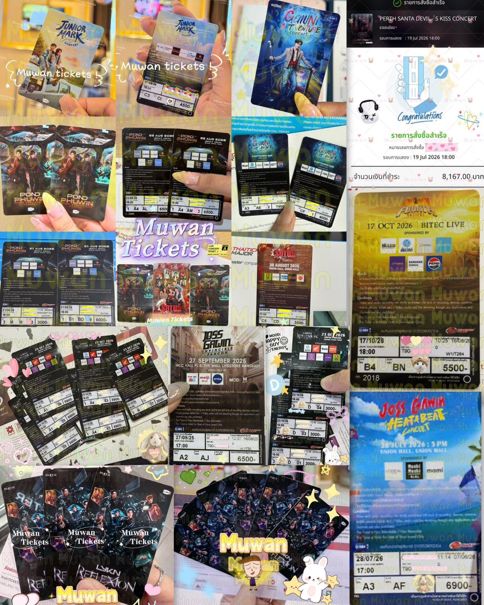 Muwan_tickets's tweet photo. 📮รับกดบัตร #HappyBUSDAY2026 

✅ใช้ยูสลูกค้า/ค่าบัตรลูกค้าชำระเอง
✅ แอดมินกดให้แบบ 1:1

🎫ค่ากดบัตร 
2500-1500=300/ใบ
4000-3000=400/ใบ
5500-4500=500/ใบ
6500-6000=800/ใบ 
**6500ต้องมีสำรอง** 

✅ มัดจำ 200 = จองคิว
❌กดไม่ได้คืนเต็มจำนวน❌ 

#BUSbecauseofyouishine https://t.co/Q7hBHeiVai