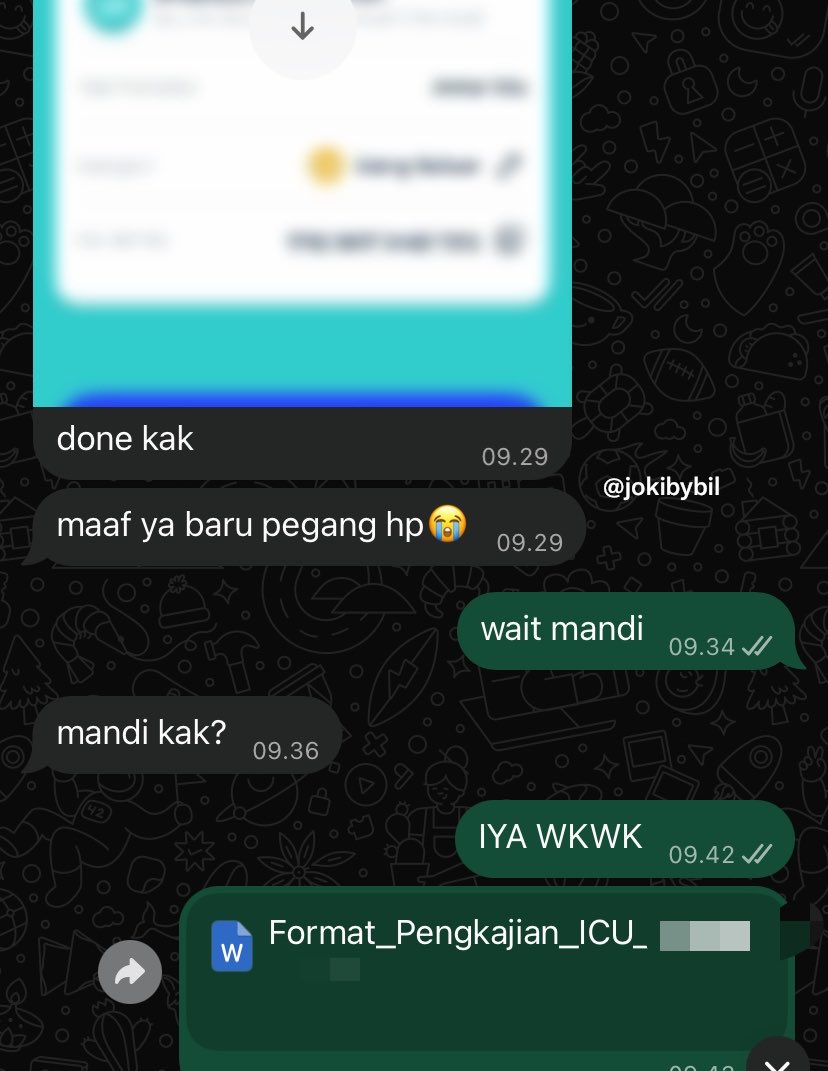 fzznaa's tweet photo. #jokibybil 💌 another ASKep ICU donee! 🫧💗 sat set, rapi &amp; detail-oriented~ thank u for trusting us! 🧸✨#zonauang

#askep #jokitugas #jokiaskep #jokikeperawatan https://t.co/eecGn1kcdy