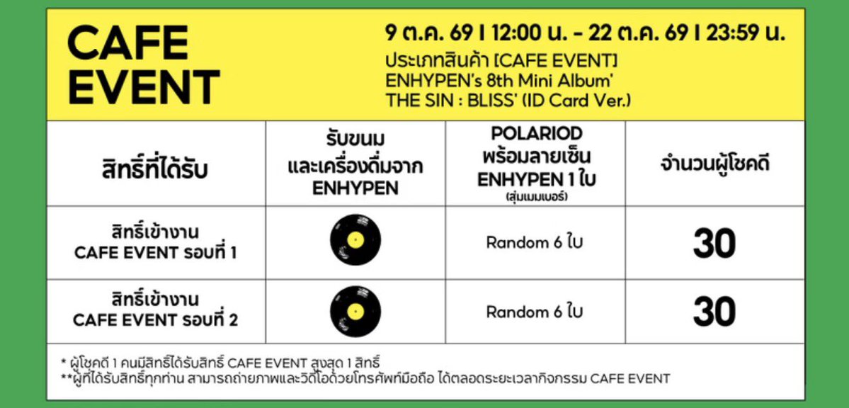 noosunshine07's tweet photo. ขอพื้นที่บน Cafe Event อีก 1งานค่า

🍀🍀🍀🍀🍀🍀🧡🧡🧡🧡🧡🧡

🍀ถ้าได้เข้างาน Cafe Event รอบ 1 หรือ 2 ก็ได้แjก 300  1 คน

รีได้เลยค่ะ เฉพาะเอนจีน!💖
แjกหลังจบงาน (แjกพร้อมที่บนเข้างานไซน์ด้วยค่ะ) ใครรีงานไซน์แล้วอันนี้ก็รีได้อีกนะคะ 🧘🏻‍♀️🫶🏻

#ShopeeTH_with_ENHYPEN https://t.co/VOb8Qs55DW