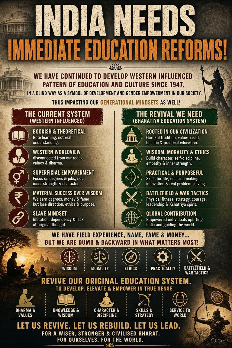 YogiNihung's tweet photo. @Vedmalik1 @sushilskinner Sir pre colonial Indian subcontinent and post colonial India comparison here! 👇 
Point is we are being corruptively “westernised” on the name of “modernity” since 1947! Our great Spiritual warrior hood culture &amp; education was destroyed by British that’s why problems we see! 😶 https://t.co/EKowXh7s8Y