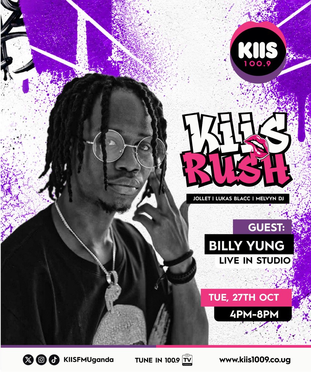 billyyungmusic's tweet photo. Be sure to tune in this evening... 
@KiisFMUg https://t.co/erWc7QxYcm
