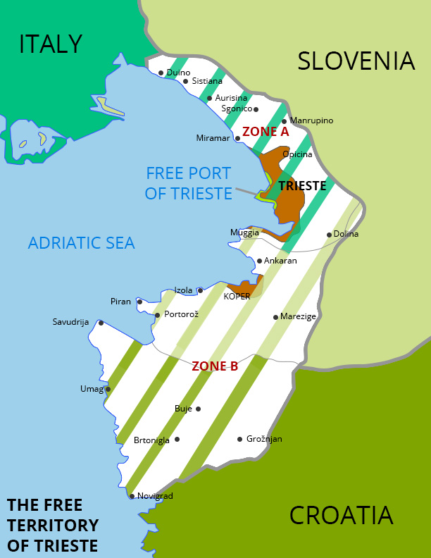 ForadeMapa's tweet photo. Onte en Trieste celebraron o 72 aniversario da integración da cidade en 🇮🇹.  

Trieste foi desputada pola Iugoslavia de Tito e 🇮🇹 ó rematar a IIGM, estiveron a piques de entrar en guerra por ela.  

Co fin de rebaixar as tensións a ONU estableceu o Territorio Libre de Trieste. https://t.co/iPRPqr8xlr