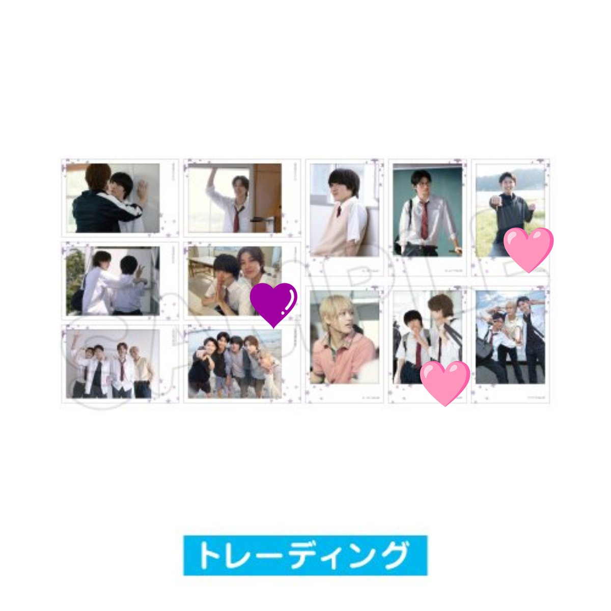_akari__24's tweet photo. 【交換/譲渡】陽キャ集団にいる芦沢は俺の前だと様子がおかしい 陽キャ集団 ポップアップストア マンガ展
インスタントカメラ風ブロマイドAB

譲→🩷（岩崎は3枚あります）

求→💜 or 定価

譲渡/交換優先度なし

現在、会場付近にいる為お手渡し可能

検索からでもお気軽にお声掛け下さい https://t.co/XPjZTDnMwF