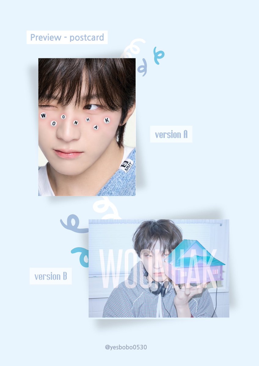 yesbobo0530's tweet photo. 𝐏𝐫𝐞𝐯𝐢𝐞𝐰 - 𝐩𝐨𝐬𝐭𝐜𝐚𝐫𝐝 (𝐯𝐞𝐫 𝐀&amp;𝐁) 

#WOONHAK #운학 https://t.co/SnSg4ZO0oL