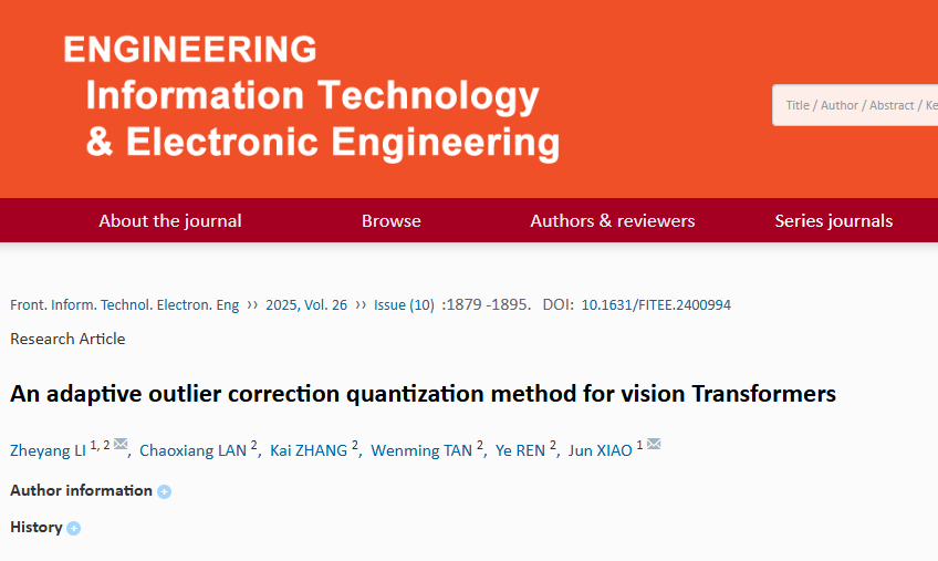 Engineering2026's tweet photo. 🧠 Adaptive outlier-correction quantization lets DeiT-B run 8-bit at 81.57% accuracy (4x faster); even 4-bit keeps loss under 2%.

【An adaptive outlier correction quantization method for vision Transformers】
https://t.co/LXbj386dO5

#Quantization #Transformers https://t.co/iOFwFY8Grh