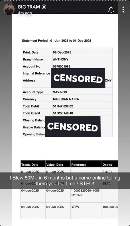 DamilolaOyedel5's tweet photo. God punish all you that said his bank statement was fake 
This is me requesting for September bank statement from Gtb 
Just to prove y’all wrong 
#Tram #TramEyes  https://t.co/01cZxu58c0 https://t.co/5PTRs8XhoD