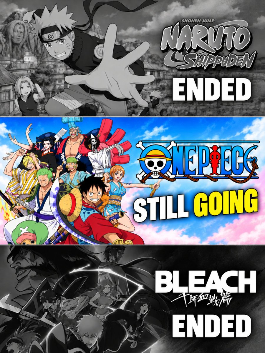 AnimesOnX's tweet photo. THE BIG 3 🐐

Two ended. One still going https://t.co/JyNKkn3AsR