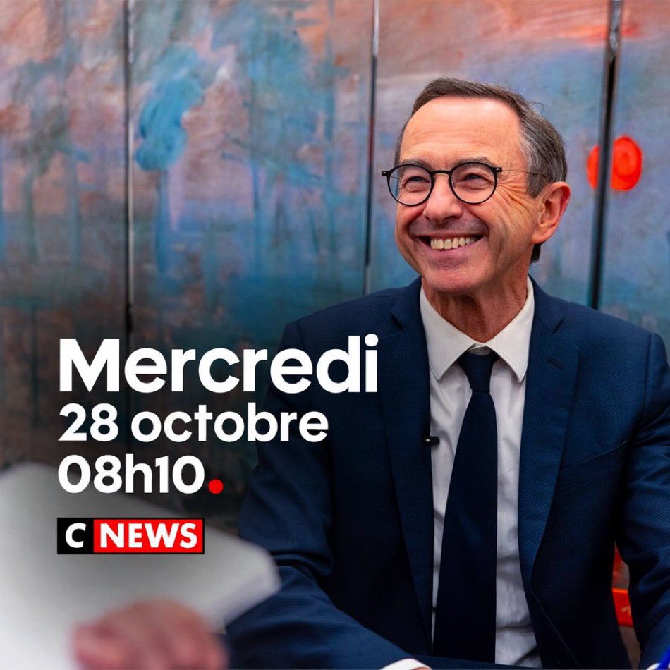 Henrilevrero's tweet photo. . @BrunoRetailleau sera l'invité de la matinale de @CNEWS et @Europe1 demain mercredi 28 Octobre à 8h10! https://t.co/EshQOwt9km
