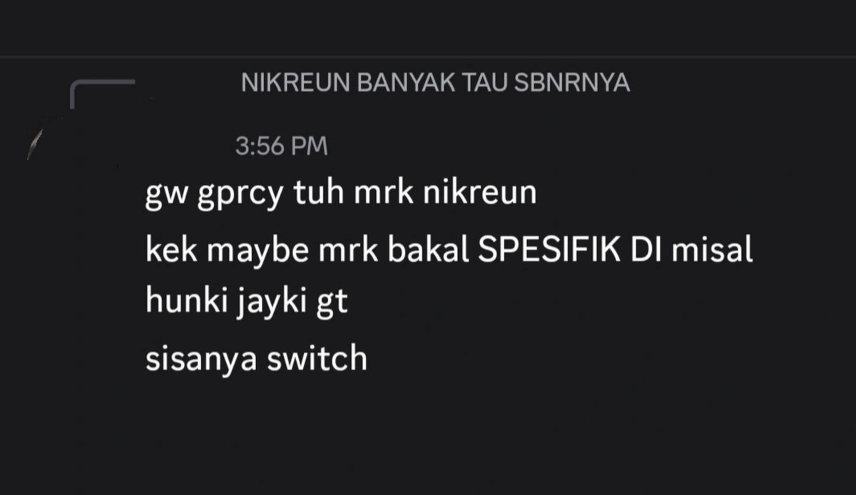 rkscent's tweet photo. #diskursus nikreun, and the reason why I NEVER TRUST PEOPLE who say they're nikreun bc most of them tuh  SWITCH. https://t.co/rt8Q5DLgCQ