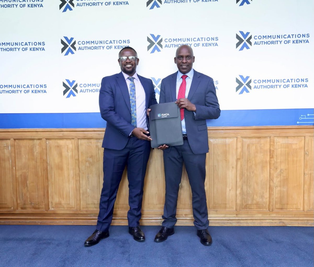 CA_Kenya's tweet photo. CA DG @Mugonyid hosted a delegation from @Isaca_kenya , led by its Chairperson, for a courtesy visit aimed at exploring areas of mutual collaboration. The meeting focused on opportunities for capacity building in Artificial Intelligence (AI), cybersecurity and IT governance. https://t.co/rhCGWP5BnP