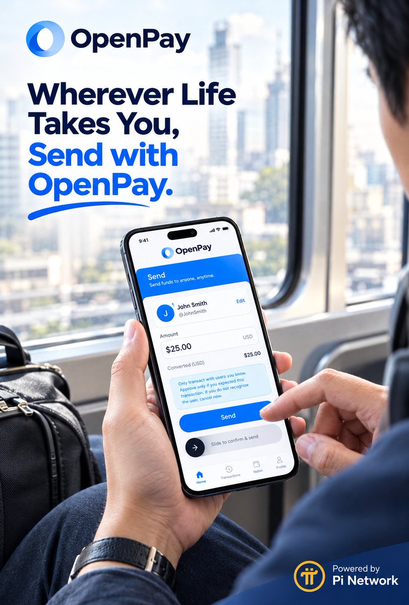 OpenPayTeam's tweet photo. Wherever life takes you, stay connected with OpenPay. 💙 @PiCoreTeam 

Send funds with ease and enjoy a simpler digital payment experience, powered by Pi Network.

Explore OpenPay:
https://t.co/O4ACN1hp5o

#OpenPay #OUSD #PiNetwork #Pi #OpenUSD https://t.co/ml4kjfuE2M