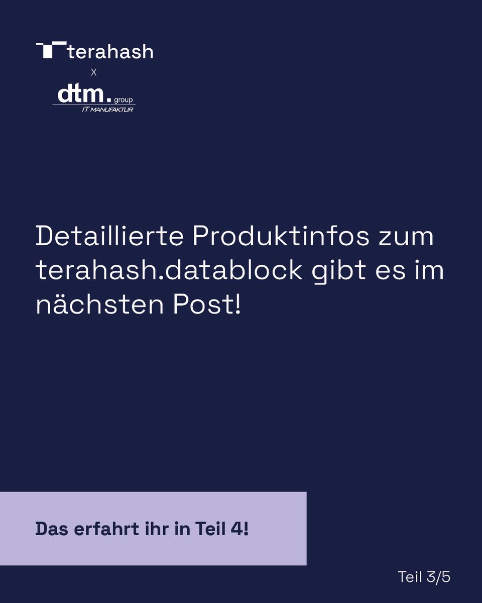 terahash_space's tweet photo. Mehr Daten. Mehr Standorte. Mehr Druck.
Fast jedes Gespräch über IT-Infrastruktur landet heute bei denselben Themen: 

Datenmengen wachsen, IT wird dezentral gebraucht, Sicherheit wird wichtiger, Energieeffizienz wird zur Pflicht

Unsere Antwort: Energie und IT gemeinsam denken und Abwärme als Ressource nutzen. Genau daraus ist der terahash.datablock entstanden.

Teil 3/5. Nächstes Mal: Produktvorstellung auf der EM-Power

👉 Mehr zum terahash.datablock: https://t.co/L6xIfKOrOx

Welche dieser Herausforderungen kennt ihr am besten? 👇

#terahash #Bitcoin #Energieinfrastruktur #Sektorenkopplung #EdgeComputing #Energieeffizienz #Datacenter #Innovation