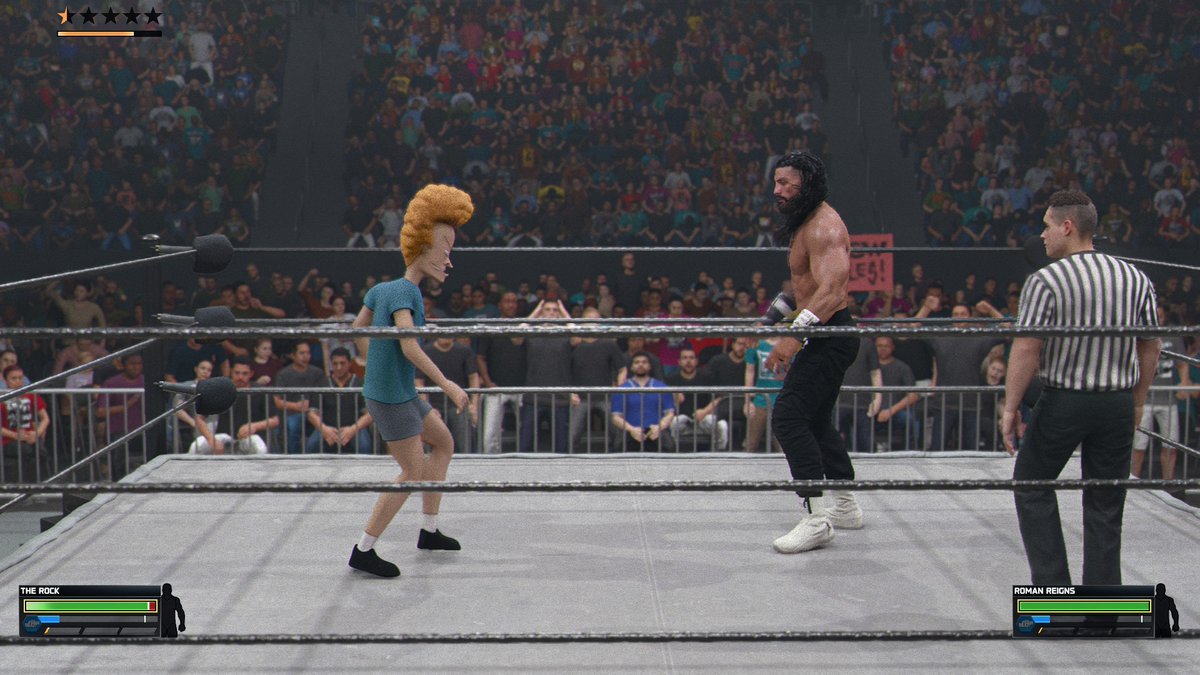 WhatAMikeNeuver's tweet photo. hey Butt-head, this is pretty cool. #WWE2K26 https://t.co/vytPRARuPO