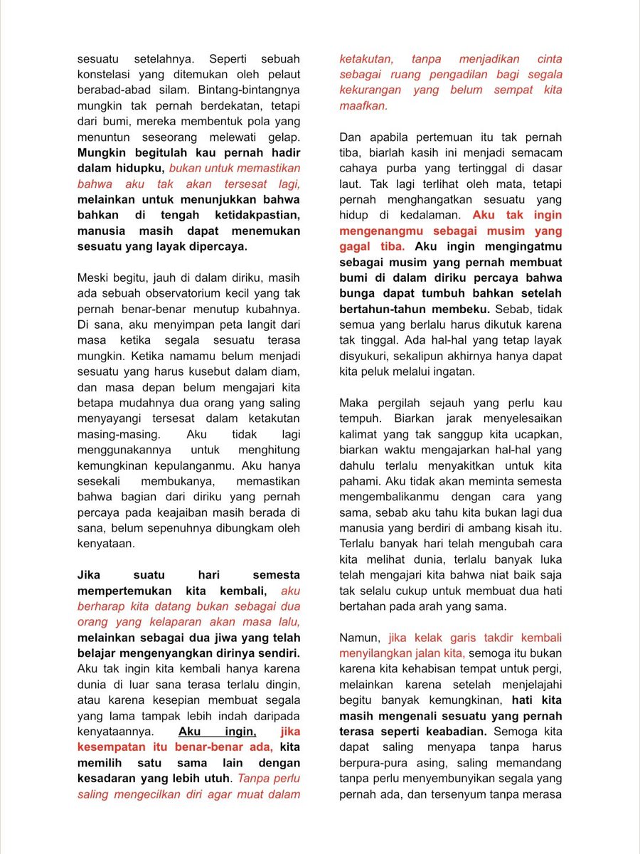 Writeaprose's tweet photo. Jika hari ini kita adalah dua tanda koma, semoga semesta belum berniat meletakkan titik. https://t.co/zYA8wTVXeA